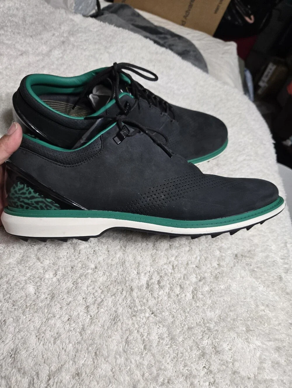 Nike Air Jordan ADG 4 x Eastside Golf Shoes Green Black FJ0850-001 Men's Sz 13